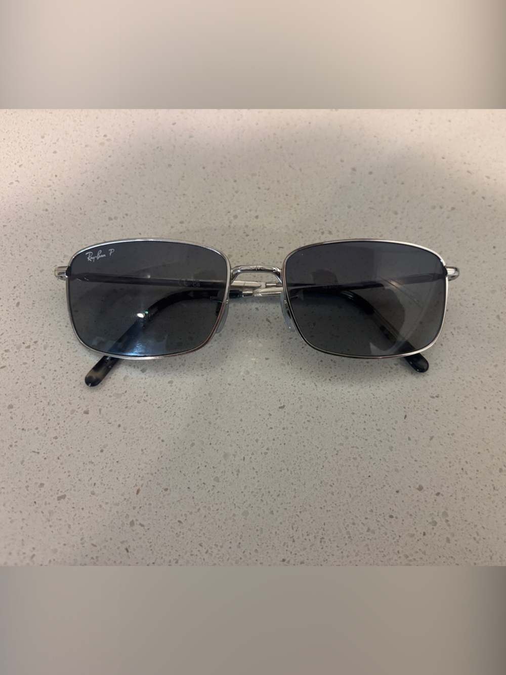 Ray-Ban Silver Frame Gray Lens Men's Sunglasses